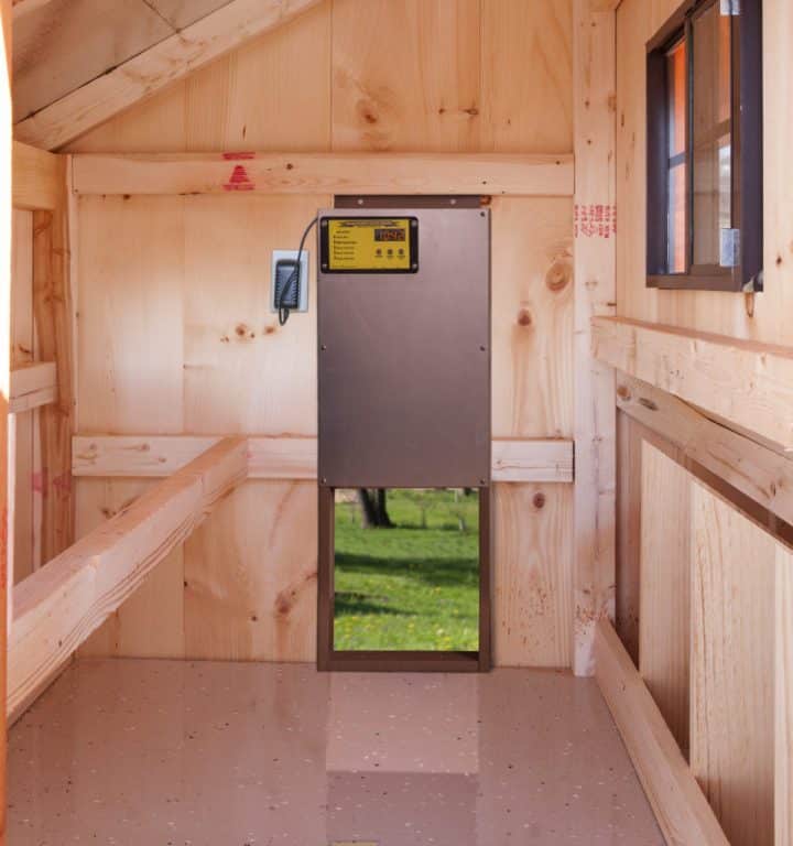 automatic chicken door installed