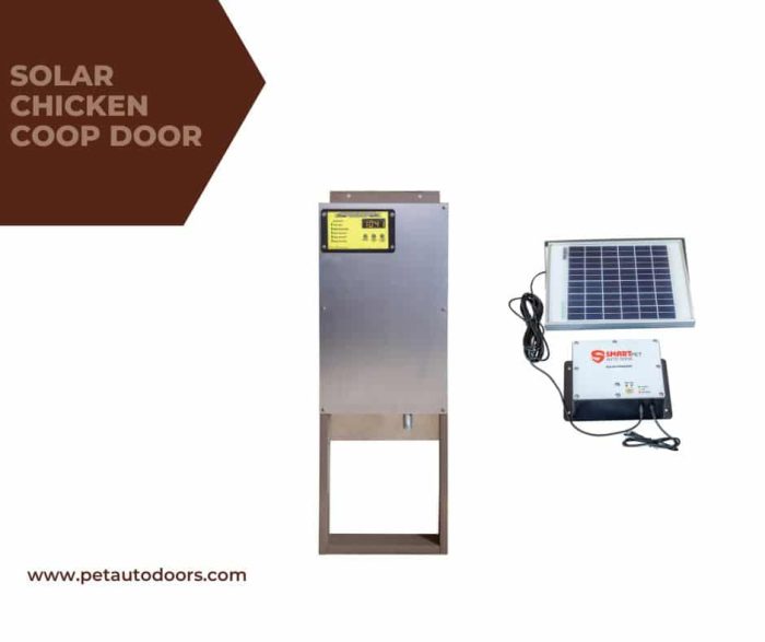 solar chicken coop door: standard door